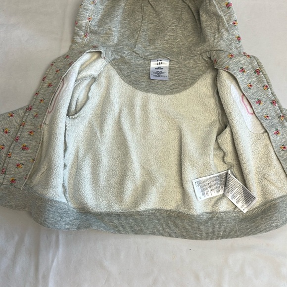 GAP Kids Gray Hoodie with Pink Accents - Picture 2 of 4